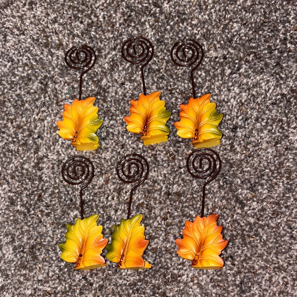 Autumn Leaf picture stands - Orange and Yellow